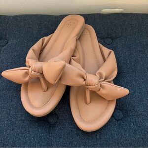 A New Day Tan Bow Sandals